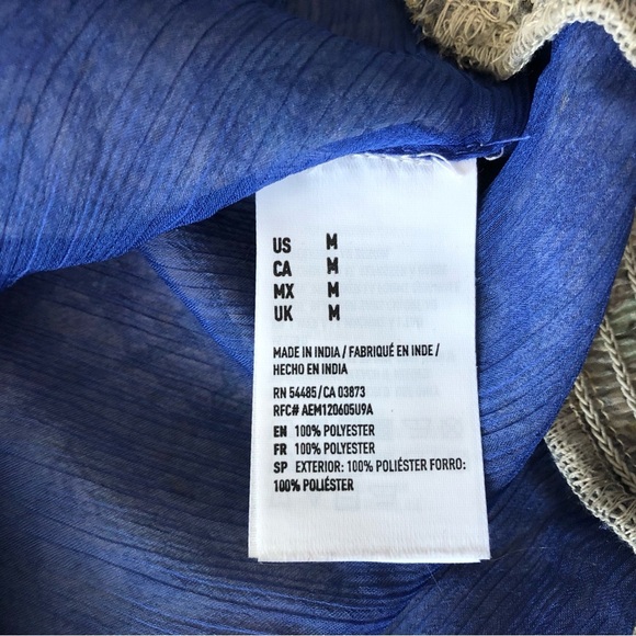 American Eagle Outfitters Boho Chiffon Camisole Top in Blue Size M - Picture 9 of 12